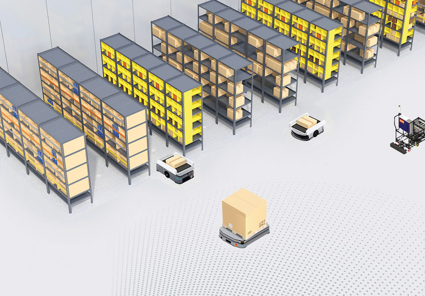 Benefits of Palletizing Solution Machines logistical warehouse layout